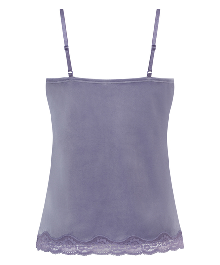 Camisole velours Dentelle, Pourpre