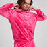 Hoodie jas Velours, Roze