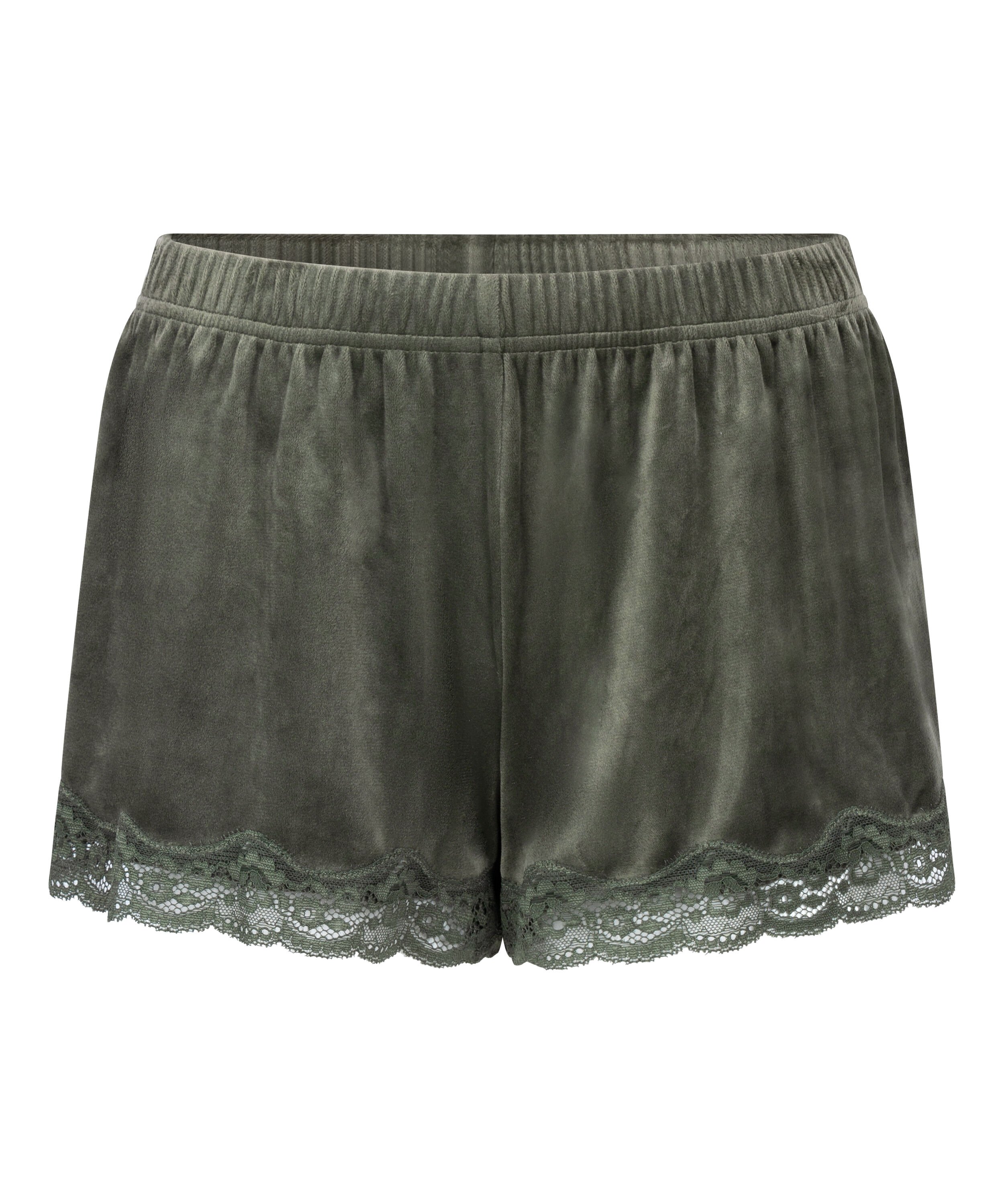 Short Velours Kant, Groen