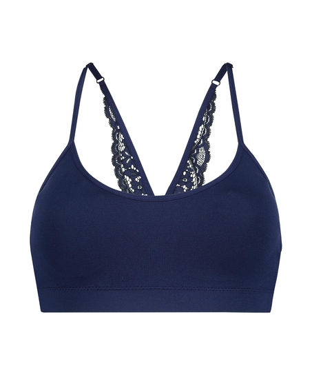 Naadloze bralette Rose, Blauw