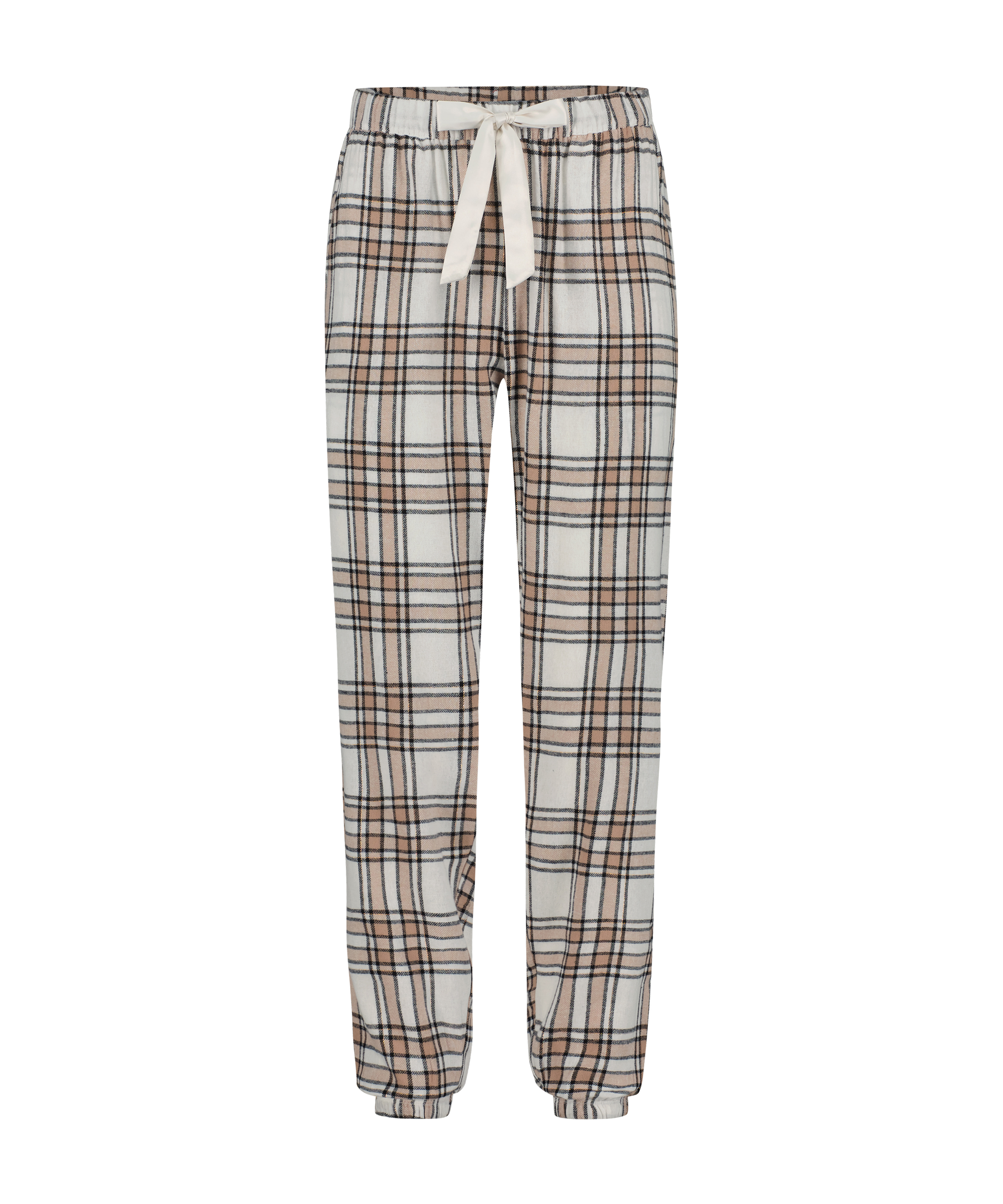 Pyjamabroek Flannel, Beige, main