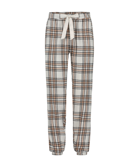 Pyjamabroek Flannel, Beige