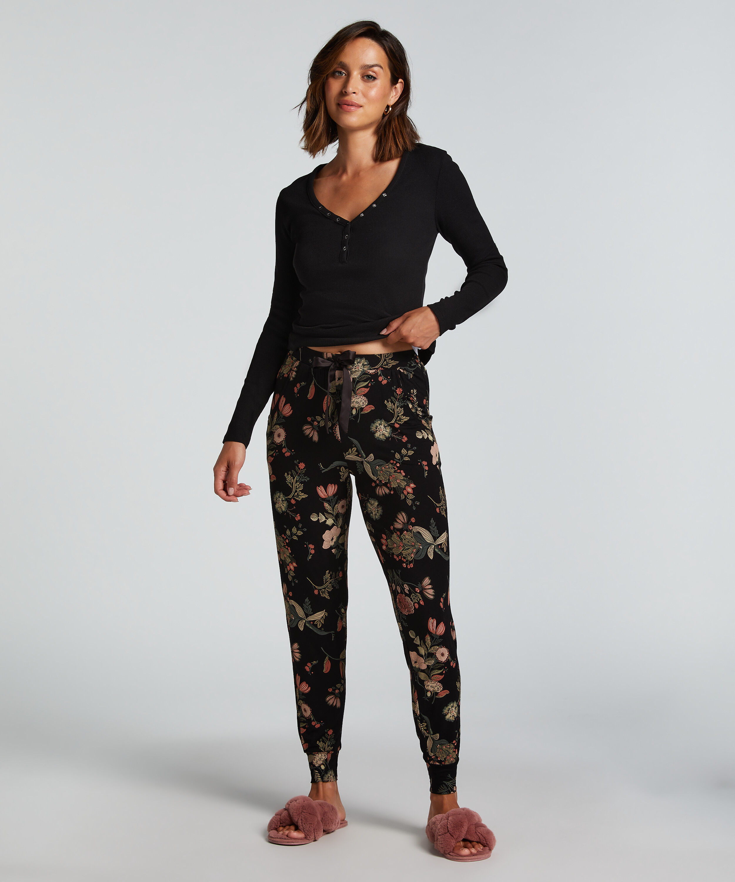 Pantalon de pyjama Jersey, Noir