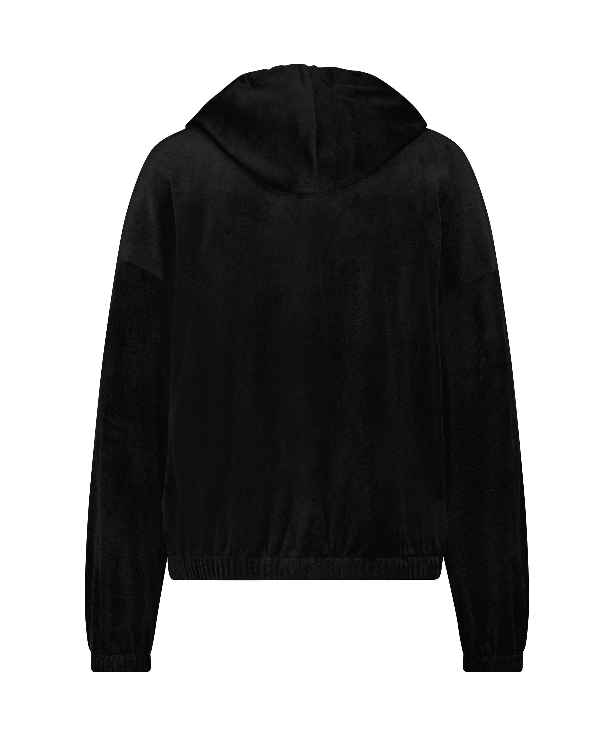 Hoodie jas Velours, Zwart, main
