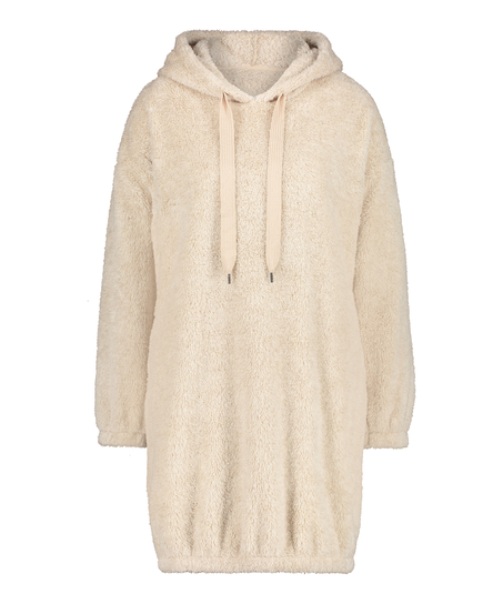 Snuggle Fleece Jurk Oodie, Beige