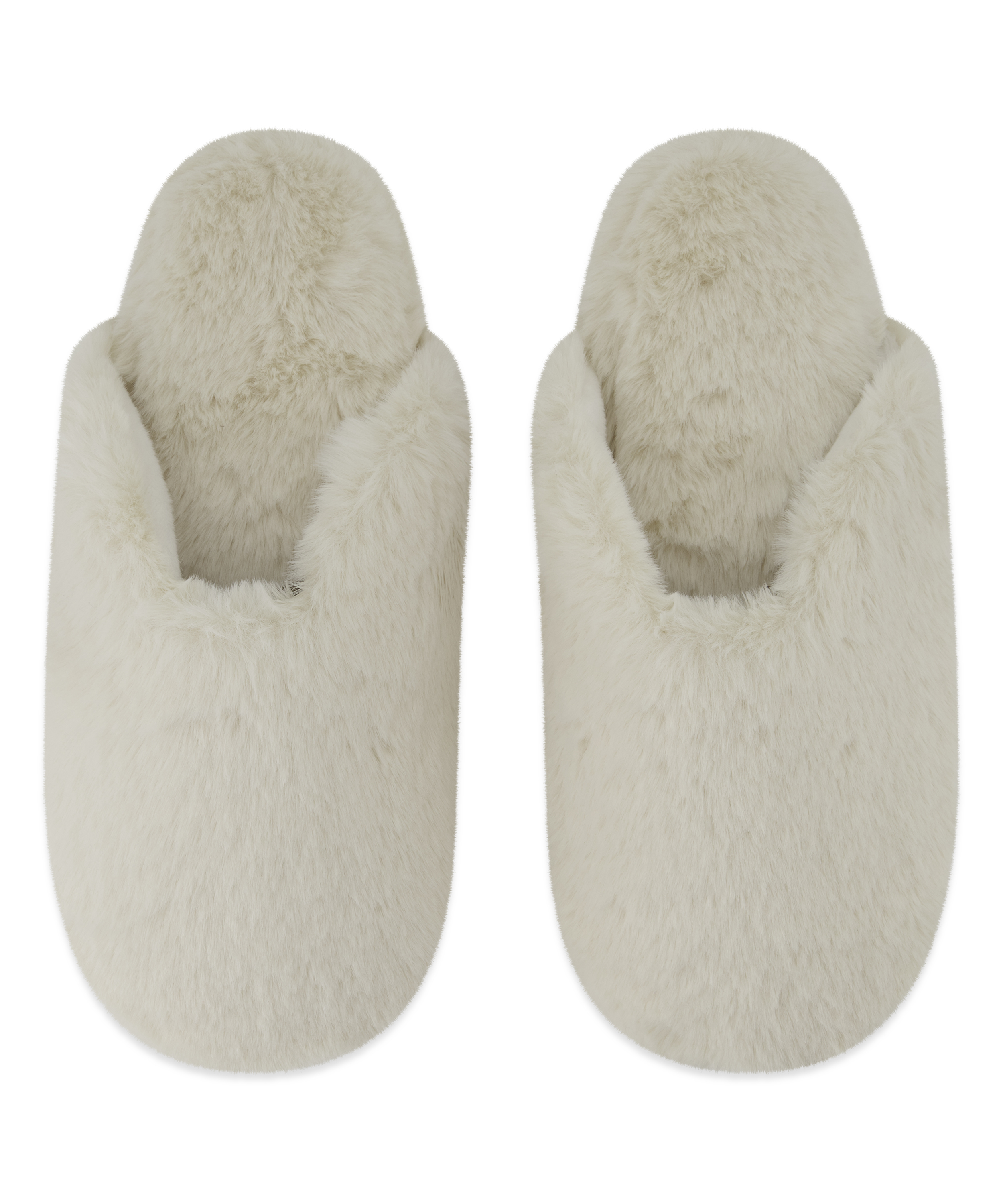 Pantoufles mules Teddy, Blanc, main