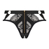 Slip brésilien à entrejambe ouvert Clementine, Noir