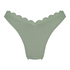 Slip de Bikini Échancrés Scallop, Vert