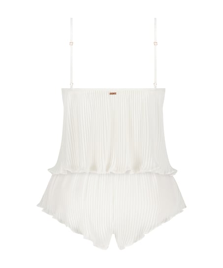 Ensemble Cami Mousseline Plissé, Blanc