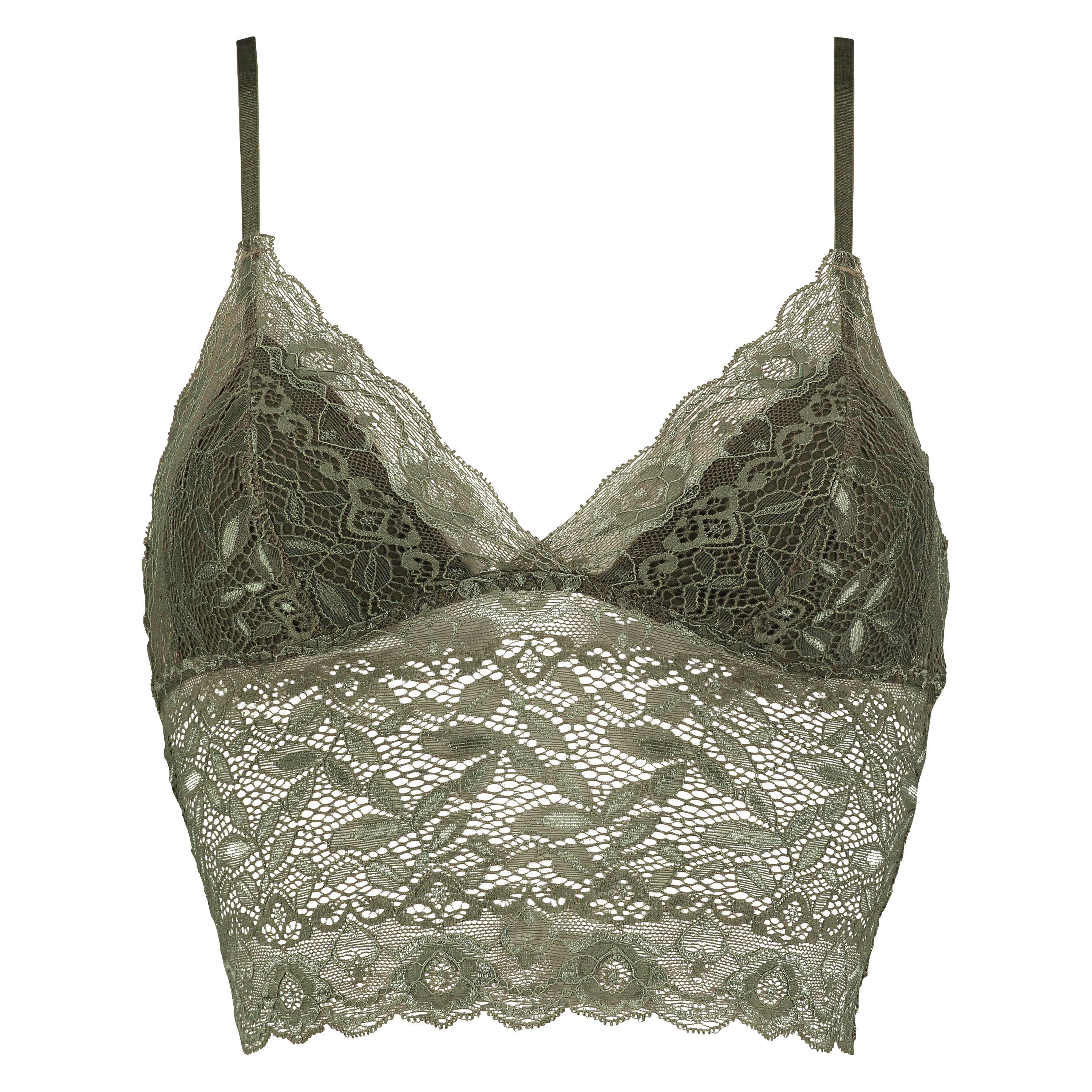 Bralette longline Fancy, Vert, main