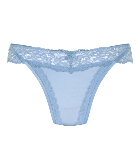 Extra lage v-string Elliena, Blauw