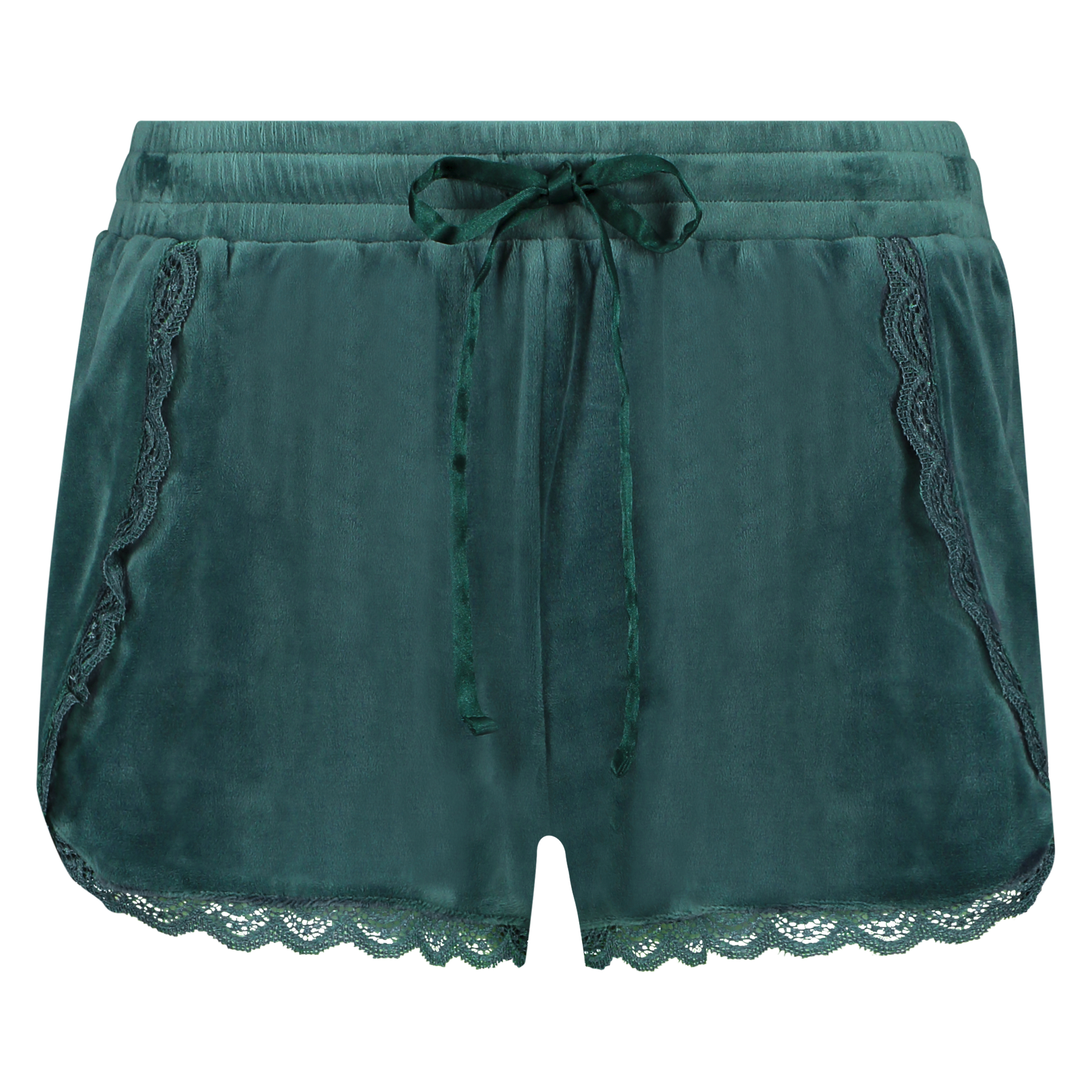 Pyjama short velours, Groen, main