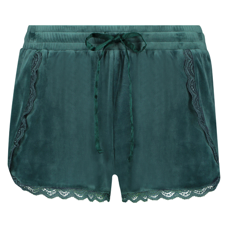 Pyjama short velours, Groen
