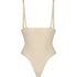 String taille haute à gaine sculptante sans coutures mise en forme, Beige