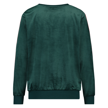 Top Velours Stripe, Groen