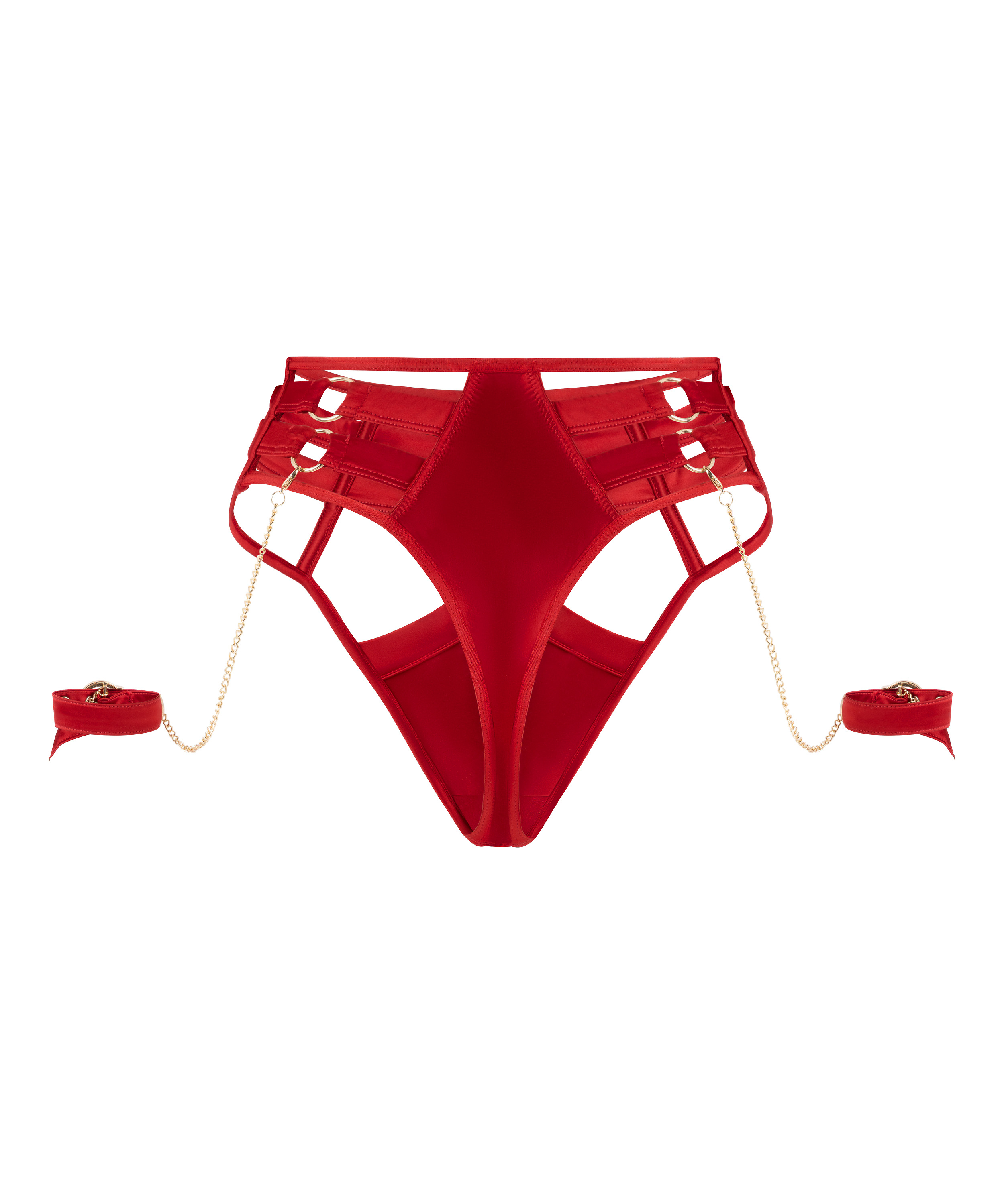 Hoog uitgesneden string met hoge taille Noeki, Rood, main
