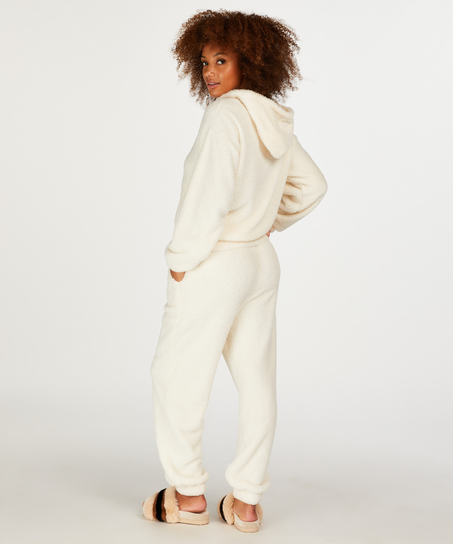 Hoodie Fleece Snuggle, Wit