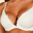 Soutien-gorge &agrave; armatures pr&eacute;form&eacute; push-up Marine, Blanc