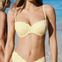 Haut de bikini sans bretelles préformé à armatures Scallop Taille E +, Jaune