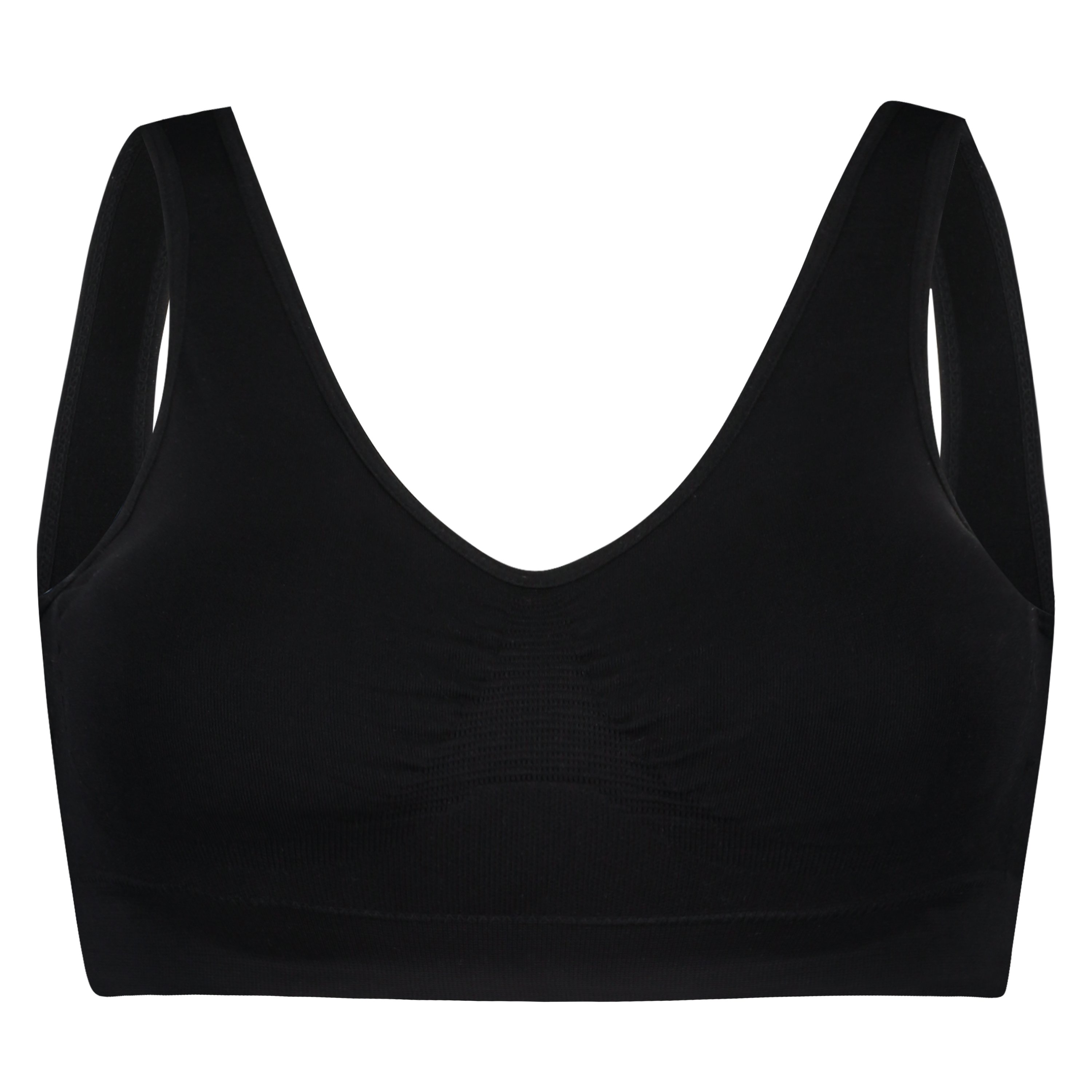 Top basic sans coutures, Noir, main