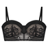 Soutien-gorge &agrave; armatures pr&eacute;form&eacute; longline sans bretelles Eden, Noir