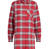 Chemise de nuit Boyfriend Check, Rouge