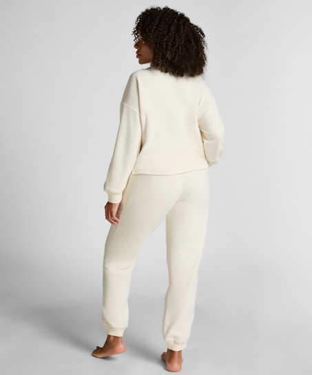 Jogger en polaire sportive, Blanc