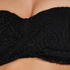 Haut de bikini bandeau préformé Crochet, Noir