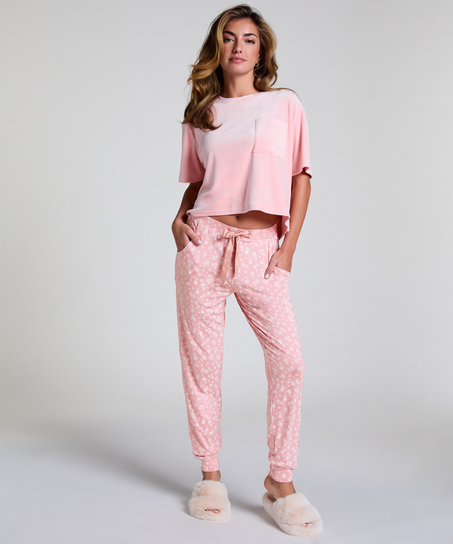 Pyjamabroek Jersey, Roze