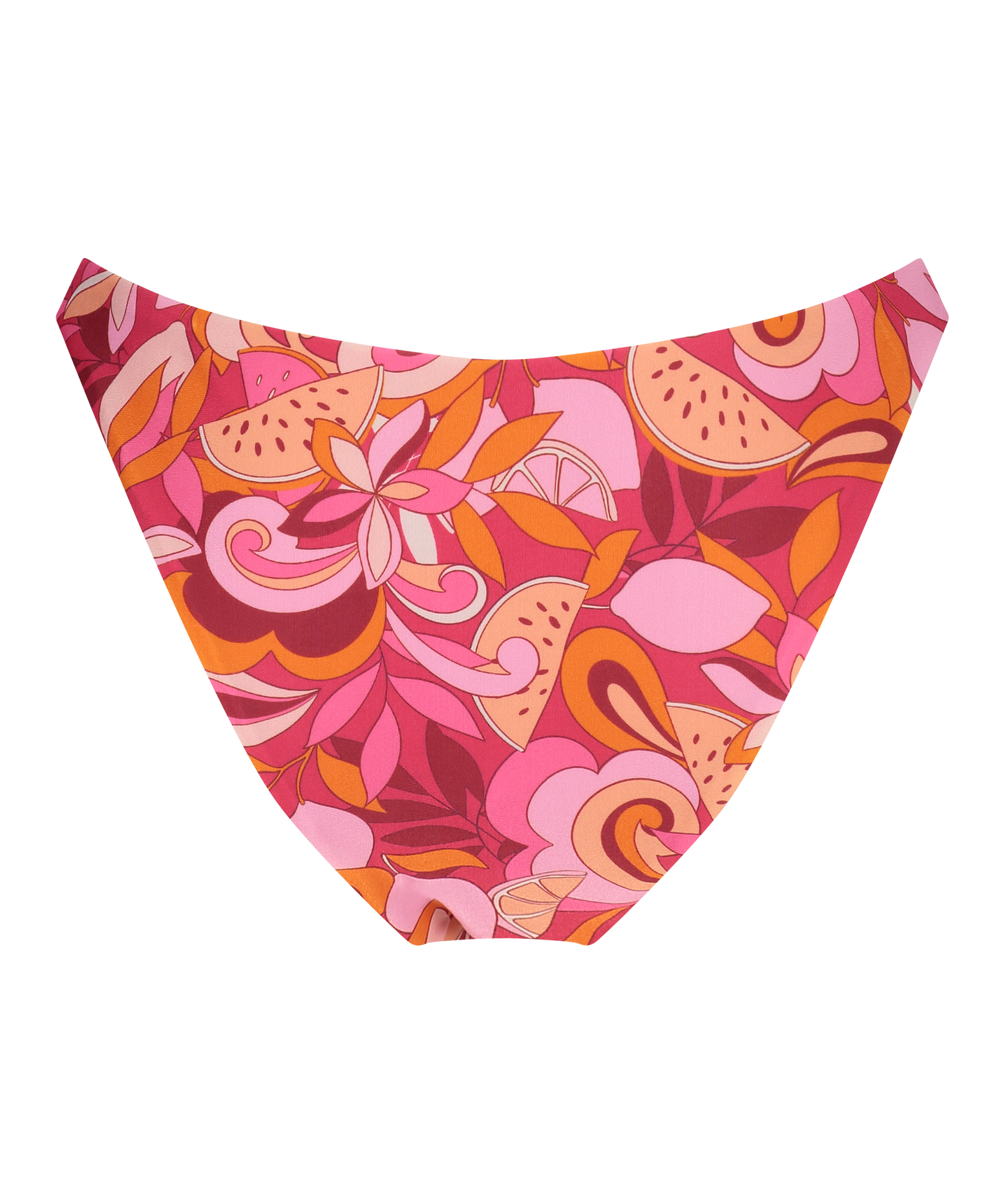 Slip brésilien taille haute Miami, Rose, main