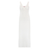 Longue nuisette Modal Lace, Blanc