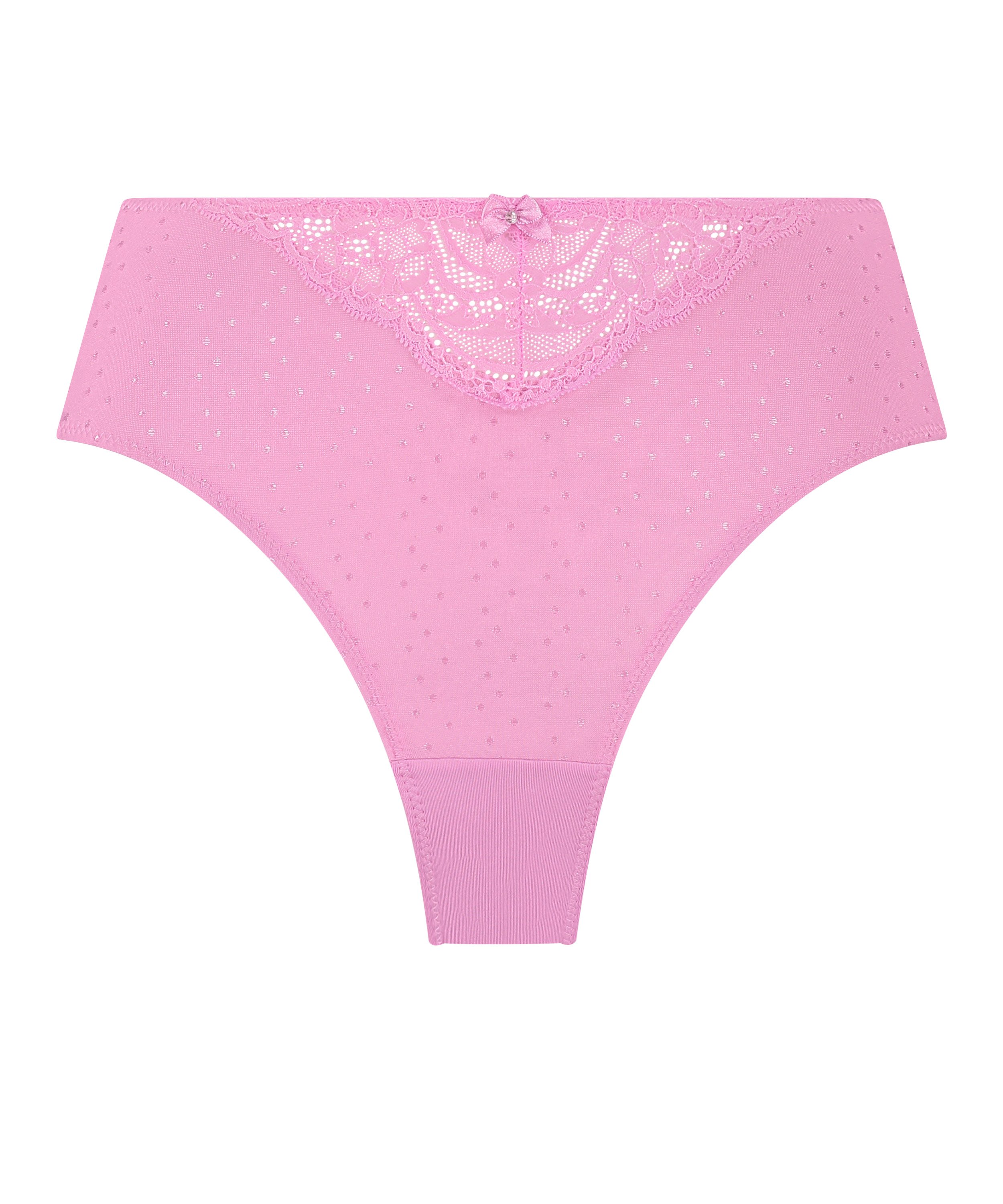 Slip taille haute Sophie, Rose, main