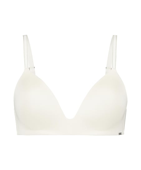 Soutien-gorge sans armatures pr&eacute;form&eacute; Mona, Blanc