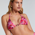 Triangel bikinitop Floral, Roze
