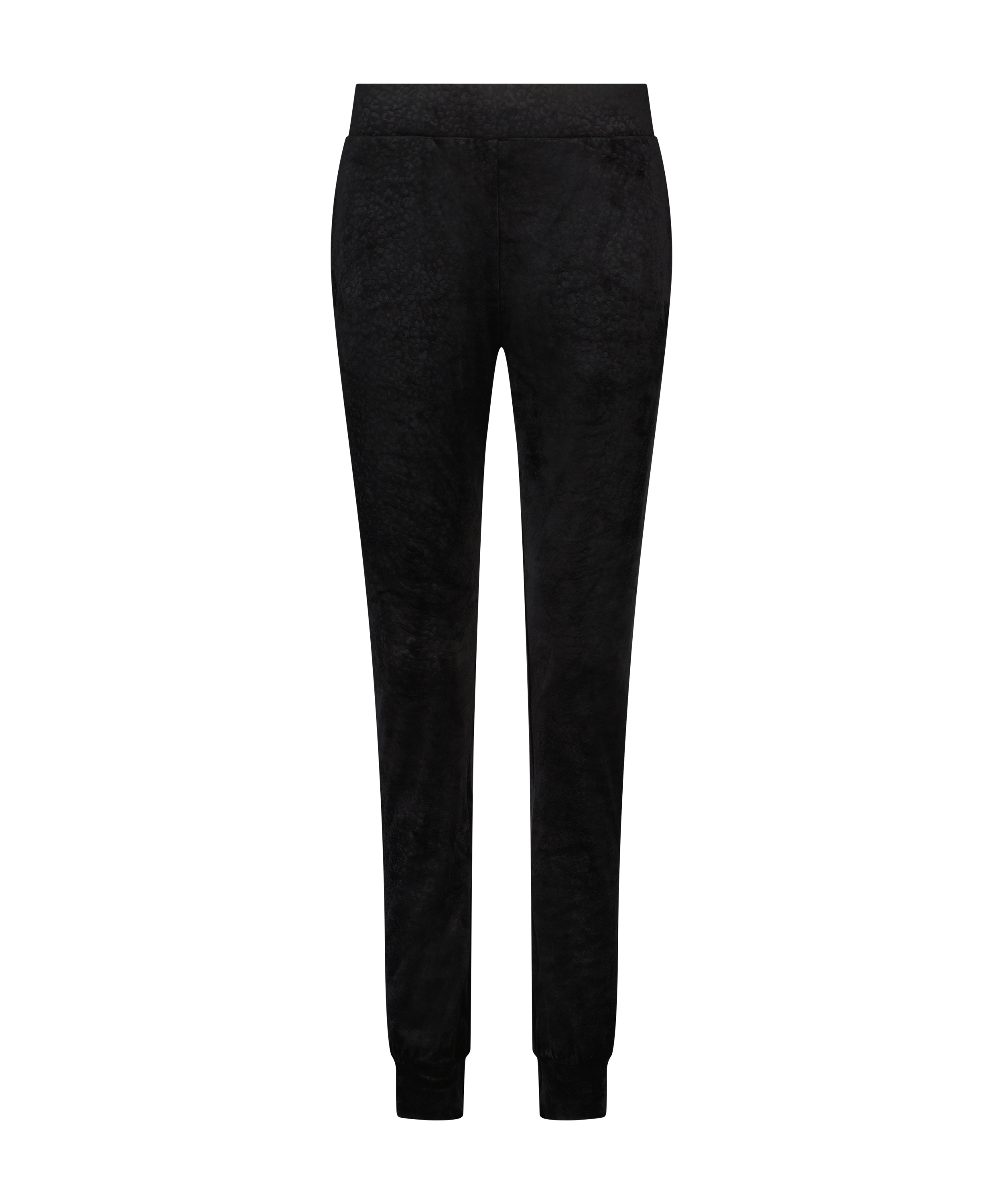 Joggingbroek Velours, Zwart, main