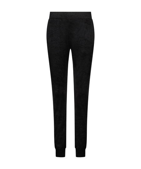 Joggingbroek Velours, Zwart