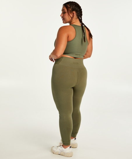 HKMX High Waisted naadloze Sportlegging, Groen