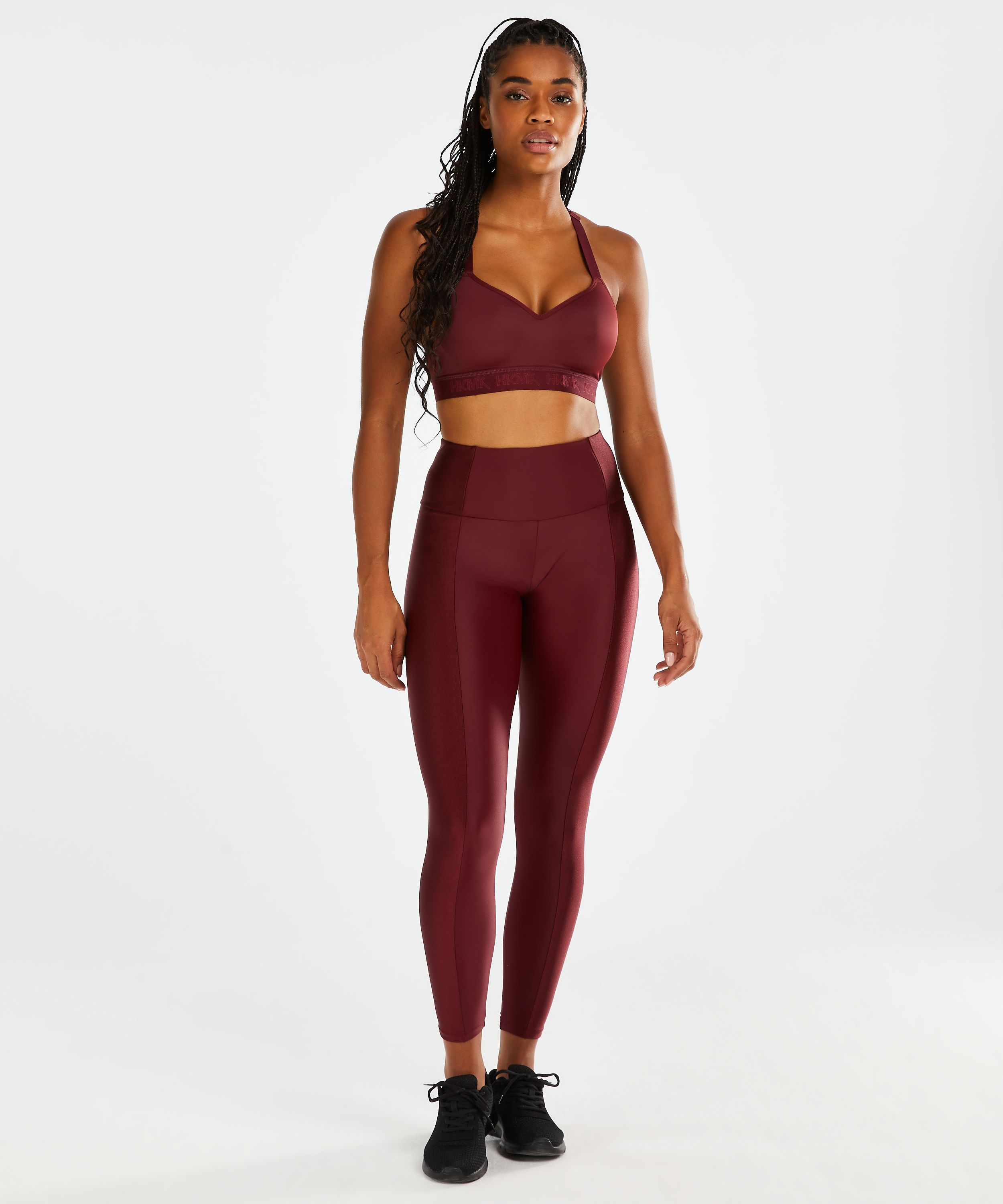 HKMX High waisted sport legging Shine On, Rood, main