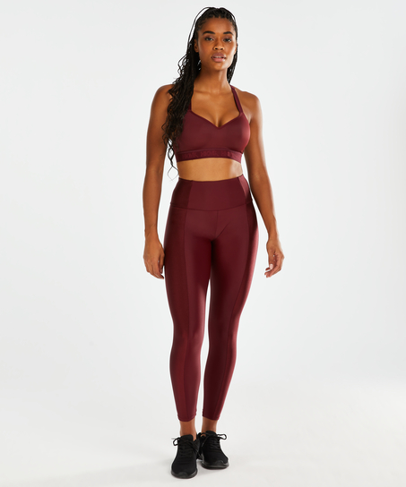 HKMX High waisted sport legging Shine On, Rood