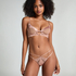 Slip br&eacute;silien ouvert Nisha, Beige