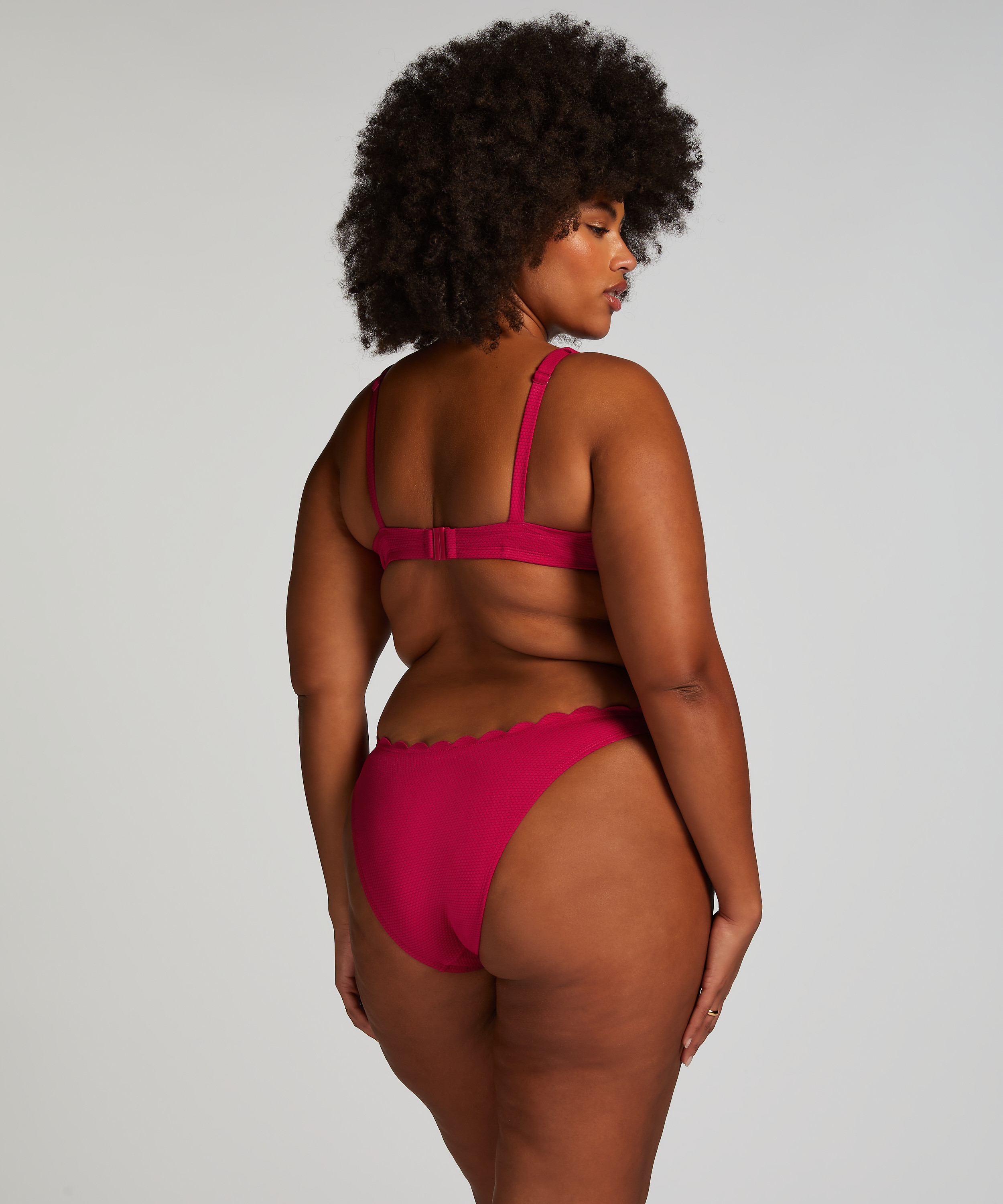 Niet-voorgevormde beugel bikinitop Scallop, Roze, main