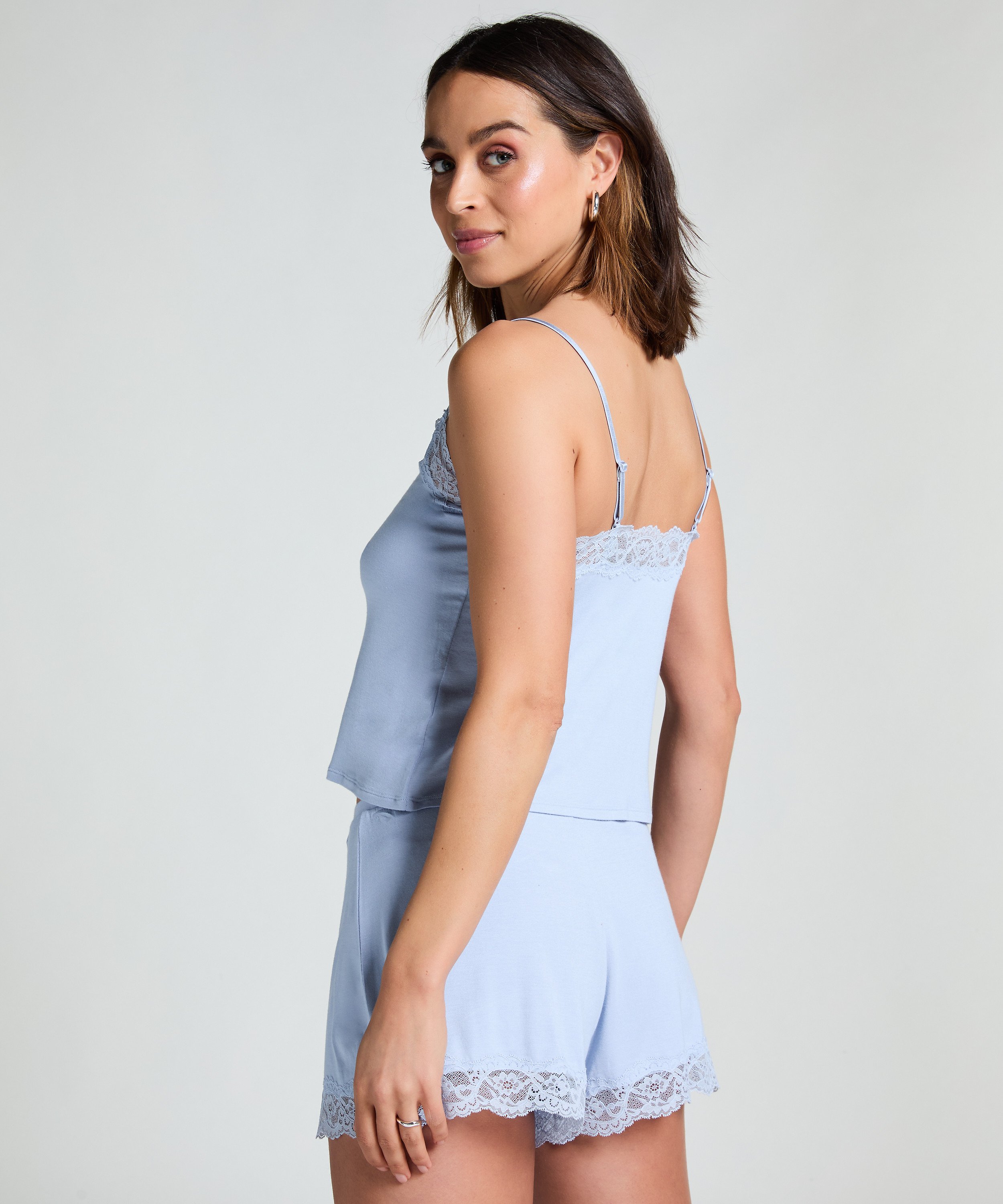 Korte pyjama set, Blauw, main