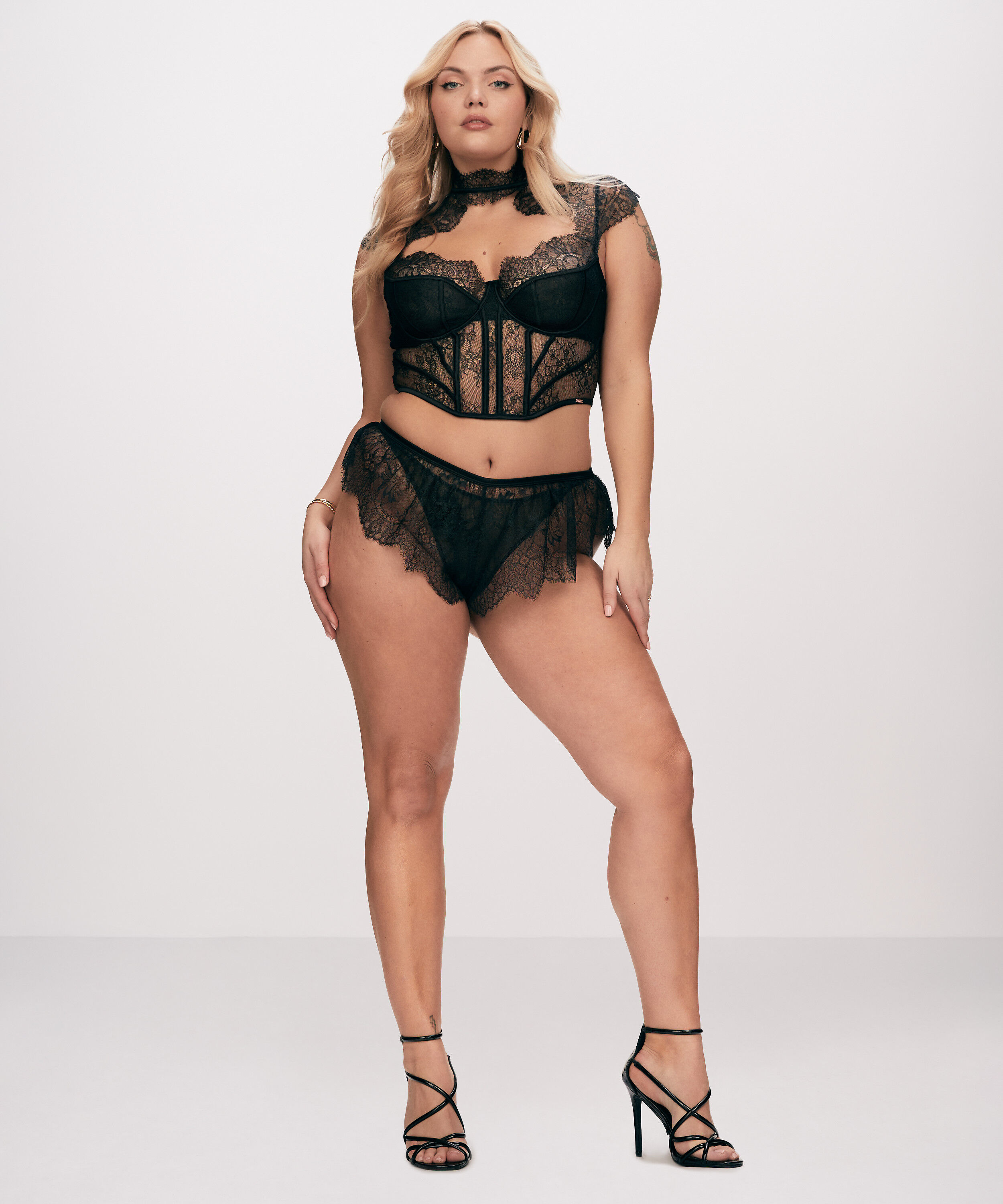 Culotte française Lace Camille, Noir
