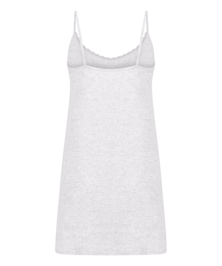 Pointelle slipdress, Grijs