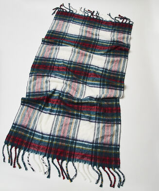 Sjaal deken ruitpatroon, Rood