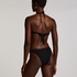 Bandeau bikinitop Crinkle, Zwart