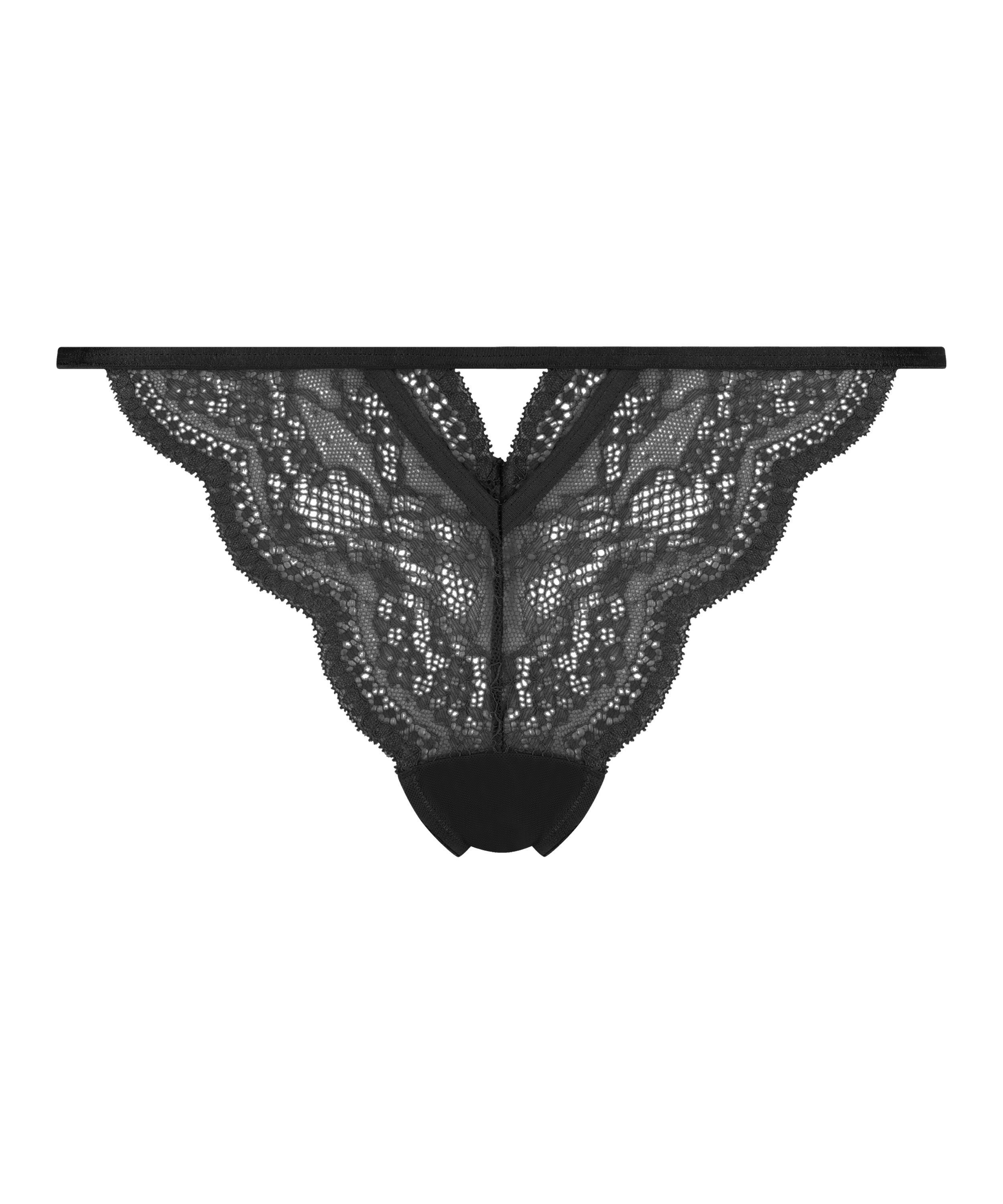 Slip br&eacute;silien Isabelle, Noir, main