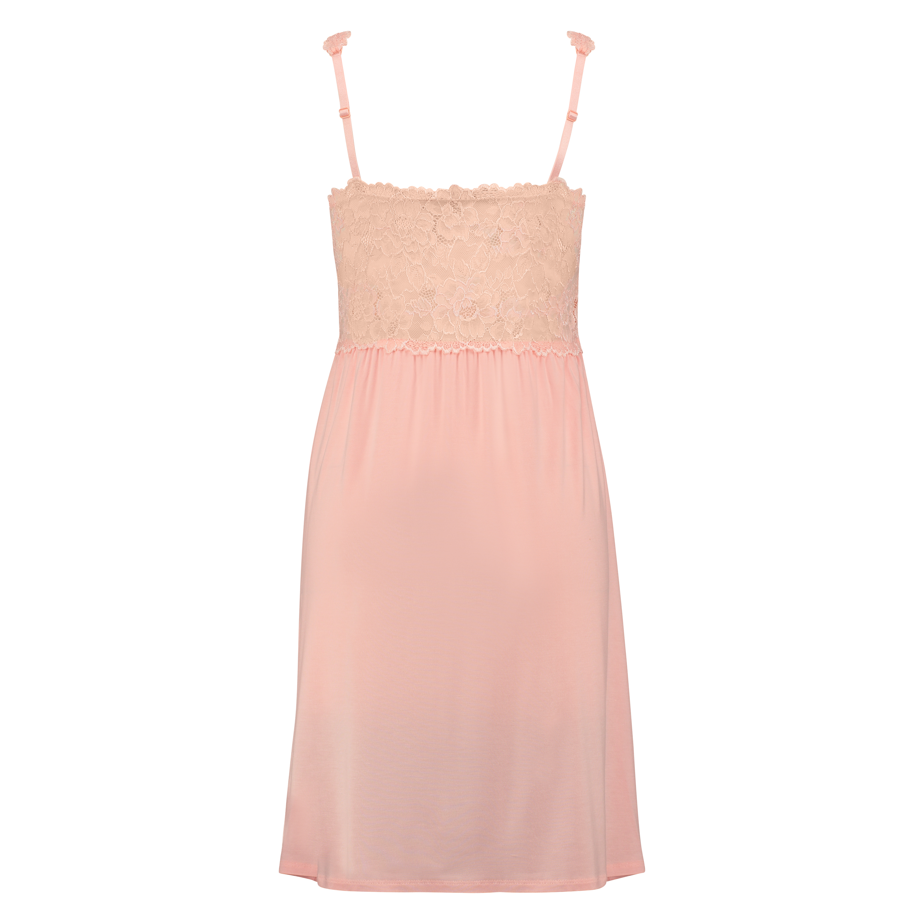 Slipdress Modal lace, Roze, main