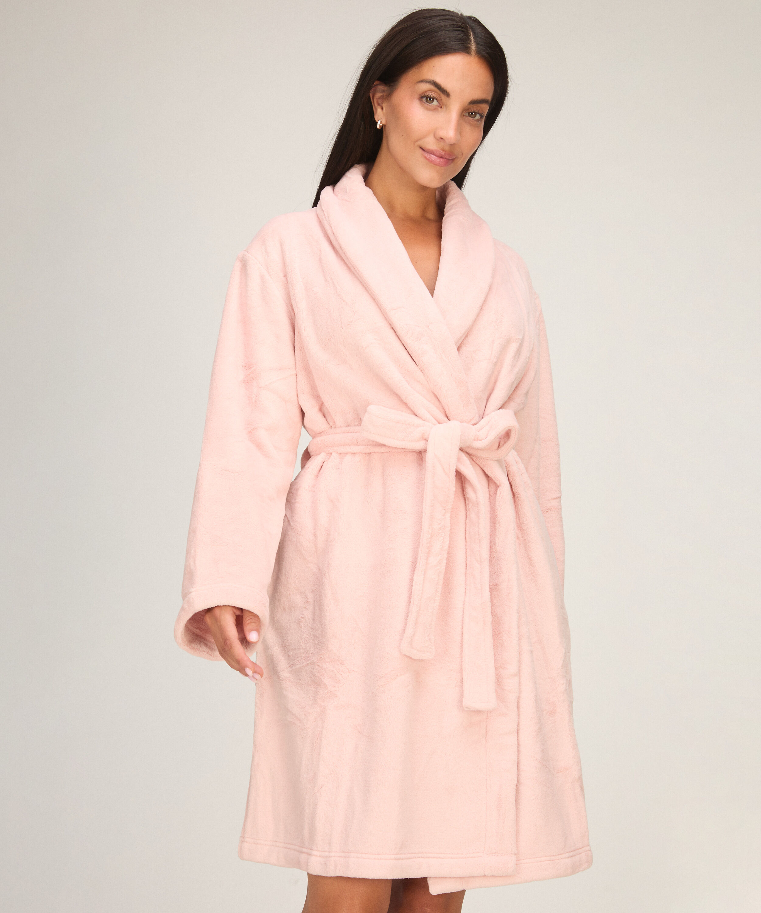 Badjas van zachte fleece, Roze Badjas van zachte fleece, Roze