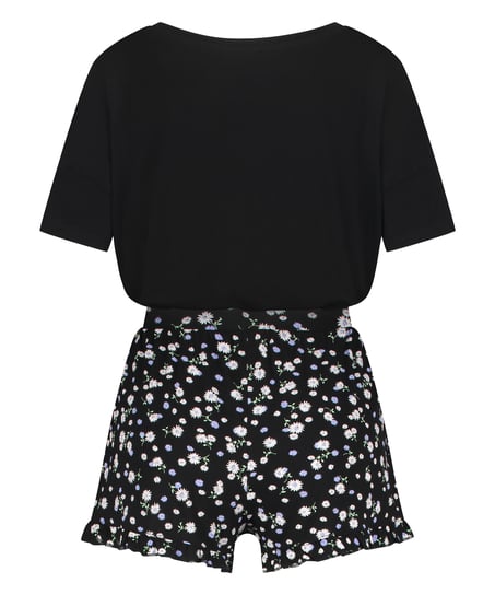 Ensemble de pyjama court, Noir